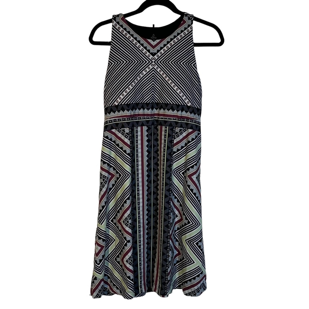 Prana Ariel Sangria Taos Dress Stretch Jersey Knit Sleeveless Women's Medium